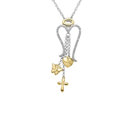 Angel Wings Pendant with Diamonds