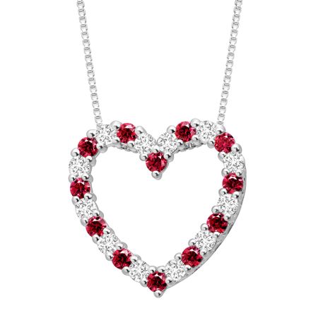 Open Heart Pendant with Swarovski Zirconia