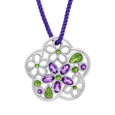 1 1/4 ct Amethyst Flower Pendant