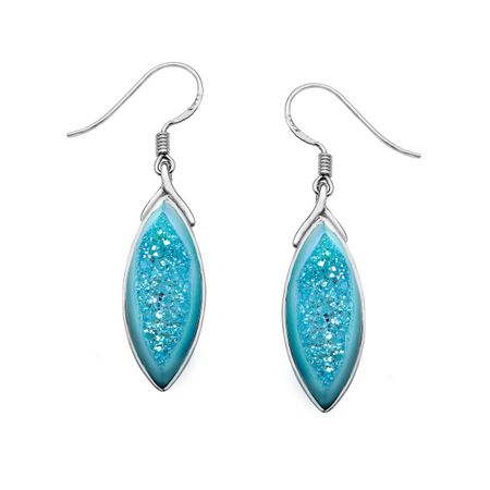 Golden Paraiba Druzy Earrings
