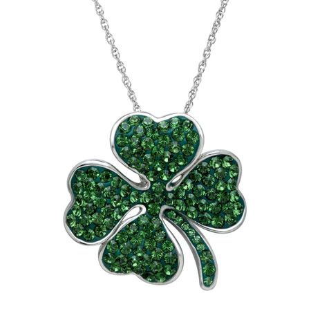 Clover Pendant with Swarovski Crystals