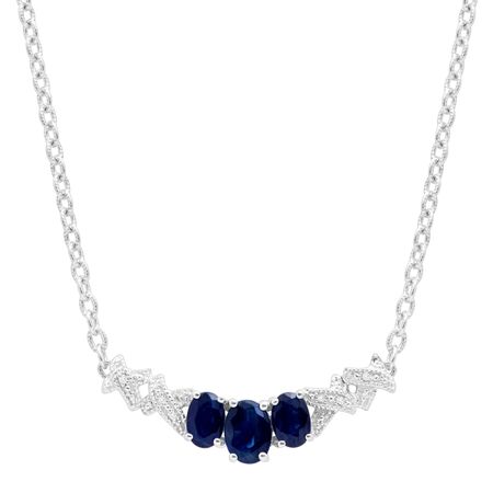 2 1/3 ct Sapphire Garland Necklace with Diamonds