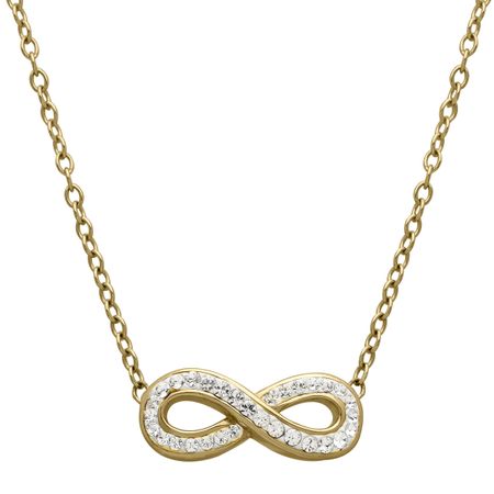 Infinity Necklace with Swarovski Crystals