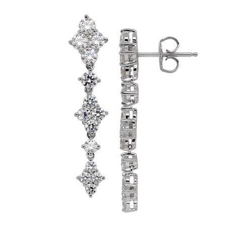 Quatrefoil Drop Earrings with Swarovski Zirconia