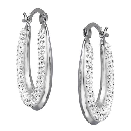 Hoop Earrings with Swarovski Crystals