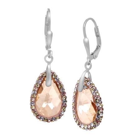 Earrings with Golden Swarovski Crystals