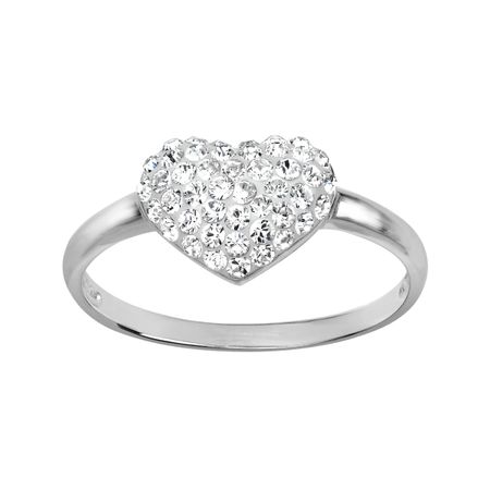 Heart Ring with Swarovski Crystals