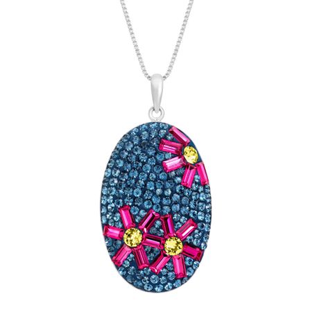 Flower Pendant with Swarovski Crystal