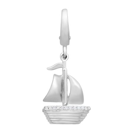 Sailboat Charm with Diamonds