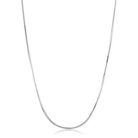 Snake Chain Necklace, White