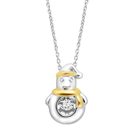 Penguin Floater Pendant with Swarovski Zirconia