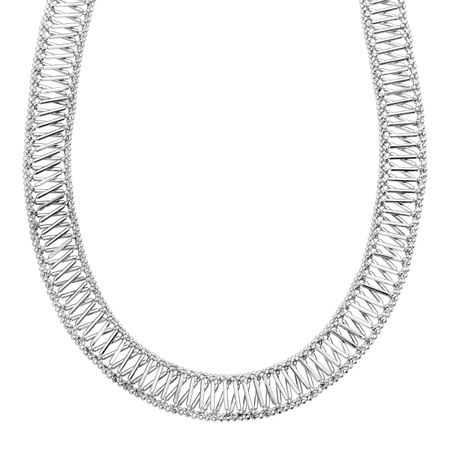 Beaded 'X' Design Chain Necklace