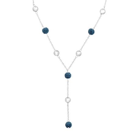 Lariat Necklace with Swarovski Crystals