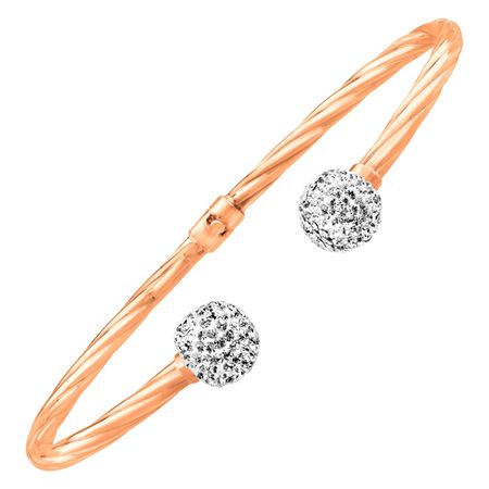 Cuff Bracelet with Swarovski Crystals