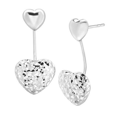 Convertible Floater Heart Earrings