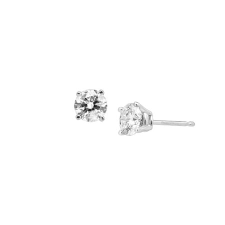 1 ct Certified Diamond Stud Earrings