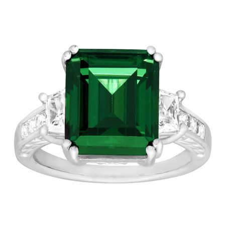 Ring with Green Swarovski Zirconia