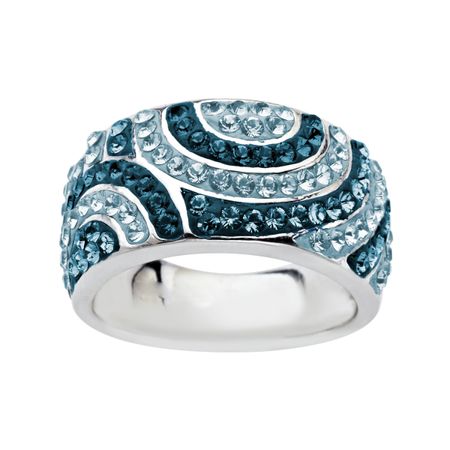 Swirl Ring with Swarovski Crystals