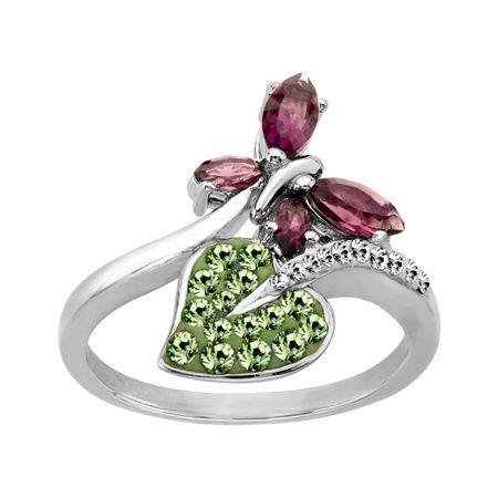 Butterfly Ring with Swarovski Crystal