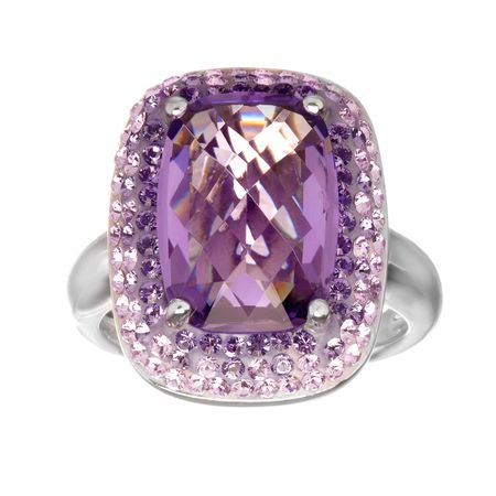 Lavender Ring with Swarovski