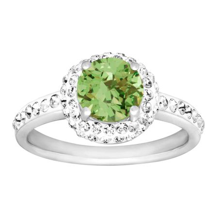 August Ring with Green Swarovski Crystal