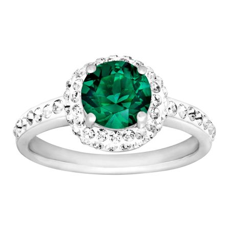 May Ring with Green Swarovski Crystal