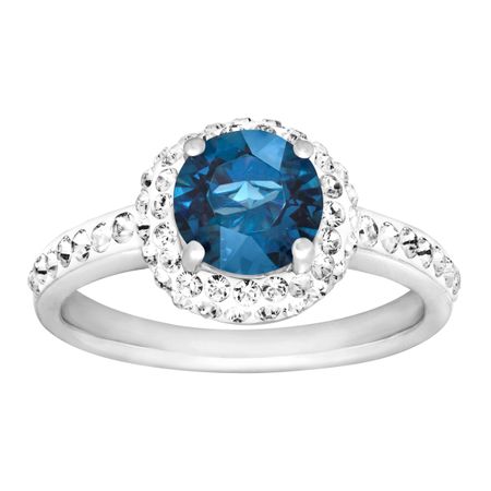 September Ring with Royal Blue Swarovski Crystal