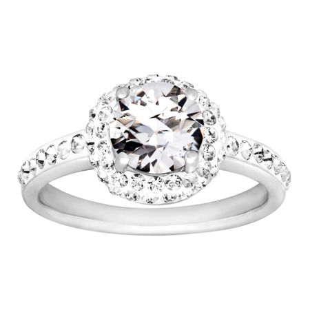 April Ring with White Swarovski Crystal