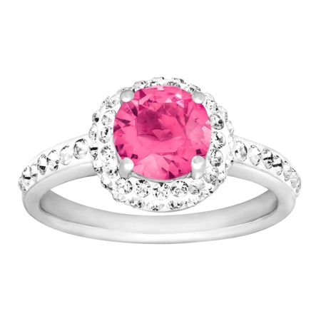 October Ring with Pink Swarovski Crystal