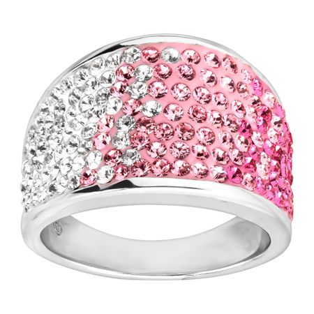 Gradient Dome Ring with Swarovski Crystals