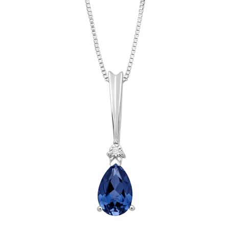 1 1/5 ct Ceylon Sapphire Pendant with Diamonds