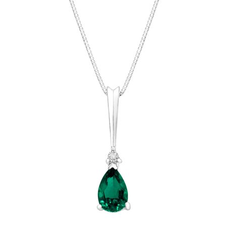 1 1/5 ct Emerald Pendant with Diamonds