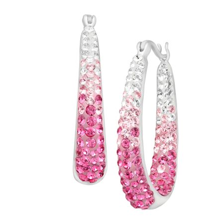 Hoop Earrings with Swarovski Crystals