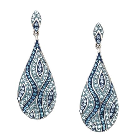 Teardrop Earrings with Swarovski Crystals