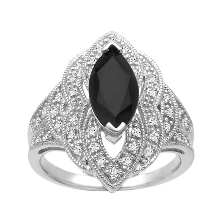 Onyx Ring with Diamonds