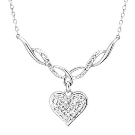 Heart Necklace with Swarovski Crystal