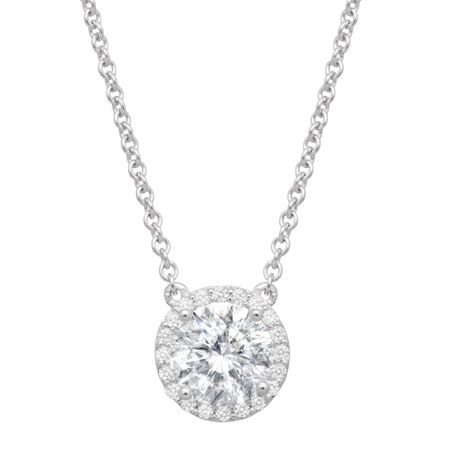 Halo Necklace with Swarovski Zirconia