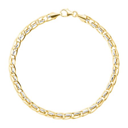 Two-Tone Interlocking Link Bracelet