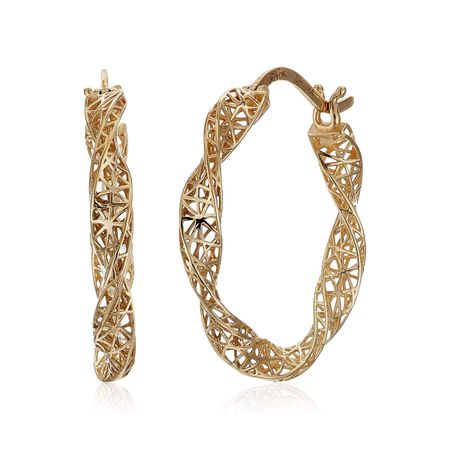 Twisted Mesh Hoop Earrings