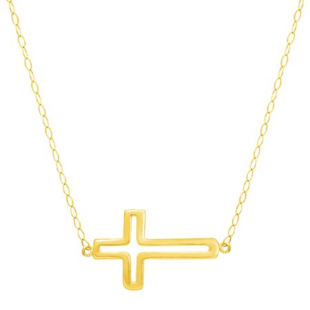 Silhouette Cross Necklace
