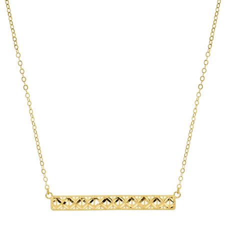 Horizontal Textured Bar Necklace