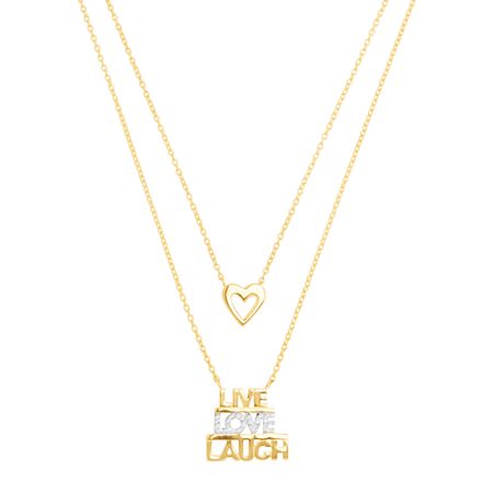 'Live, Love, Laugh' Layered Necklace