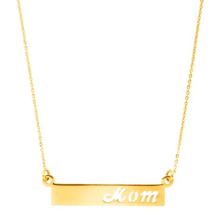 'Mom' Cutout Bar Necklace