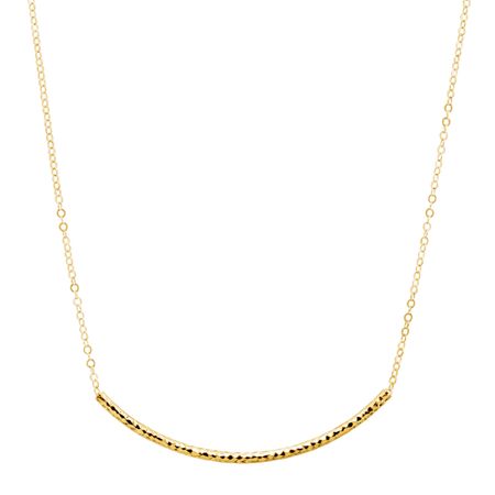 Faceted Curved Bar Necklace
