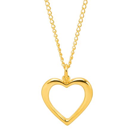 Open Heart Silhouette Pendant