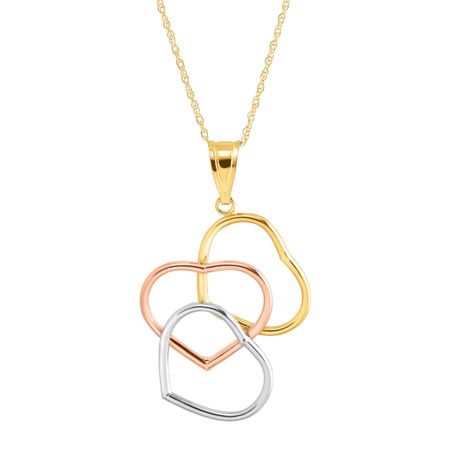 Staggered Triple Heart Pendant