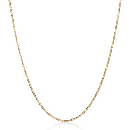Box Chain Necklace, Yellow, 16