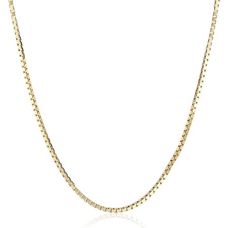 Polished Box Chain Necklace, 20