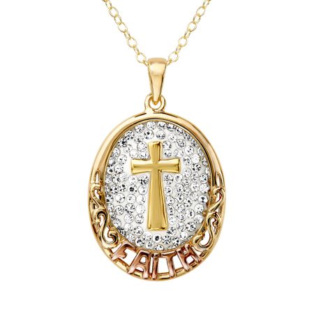 Faith Pendant with Swarovski Crystals