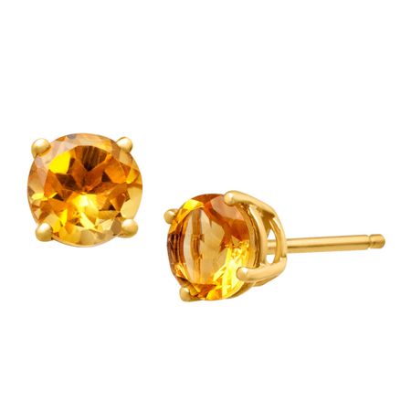 3/4 ct Citrine Stud Earrings